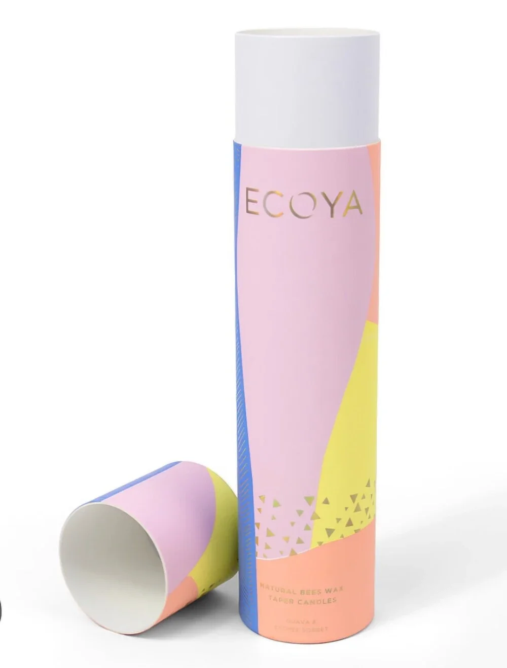 ECOYA Beeswax Taper Candles - Set of 4 French Pear NIB